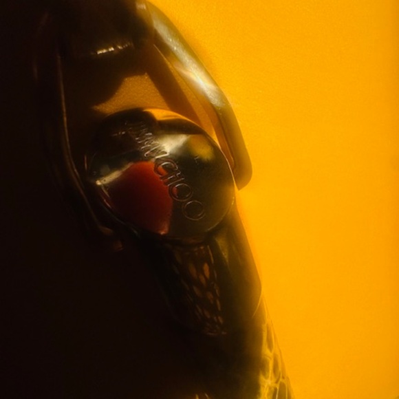 BRAND NEW JIMMY CHOO PYTHON TRIM YELLOW CROSS BODY GOLD CHAIN BAG - Picture 12 of 13